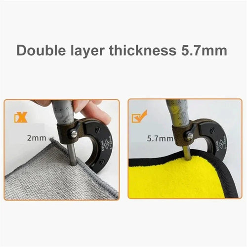 1/2/6/10pcs Microfiber Cleaning Towel Thicken Soft Drying Cloth Car Body Washing Towels Double Layer Clean Rags Car Accessories - Stacy’s Love