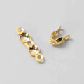 4pcs Genuine Real Pure Solid 925 Sterling Silver Closure End Beads Clasps Clips Gold Crimp Connector DIY Jewelry Making Finding