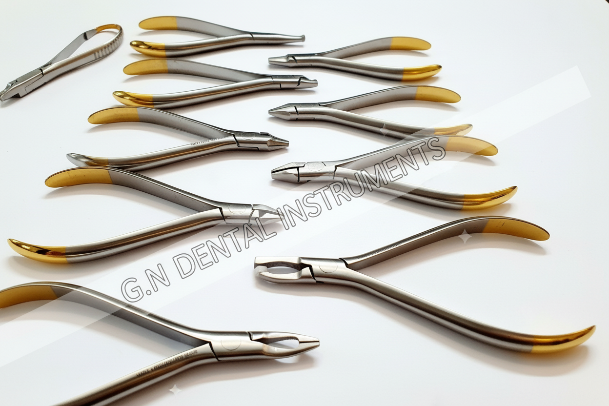 Professional Orthodontic Instruments Kit – Gold & Stainless Steel Dental Tools