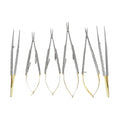 Micro Surgery Needle Holders, Scissors & Forceps Set (Curved)
