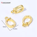 14K/18K Gold Plated Brass Metal Hinged Necklace Enhancer For Necklace Making Accessories Pendant Bail Clasps Jewelry Materials