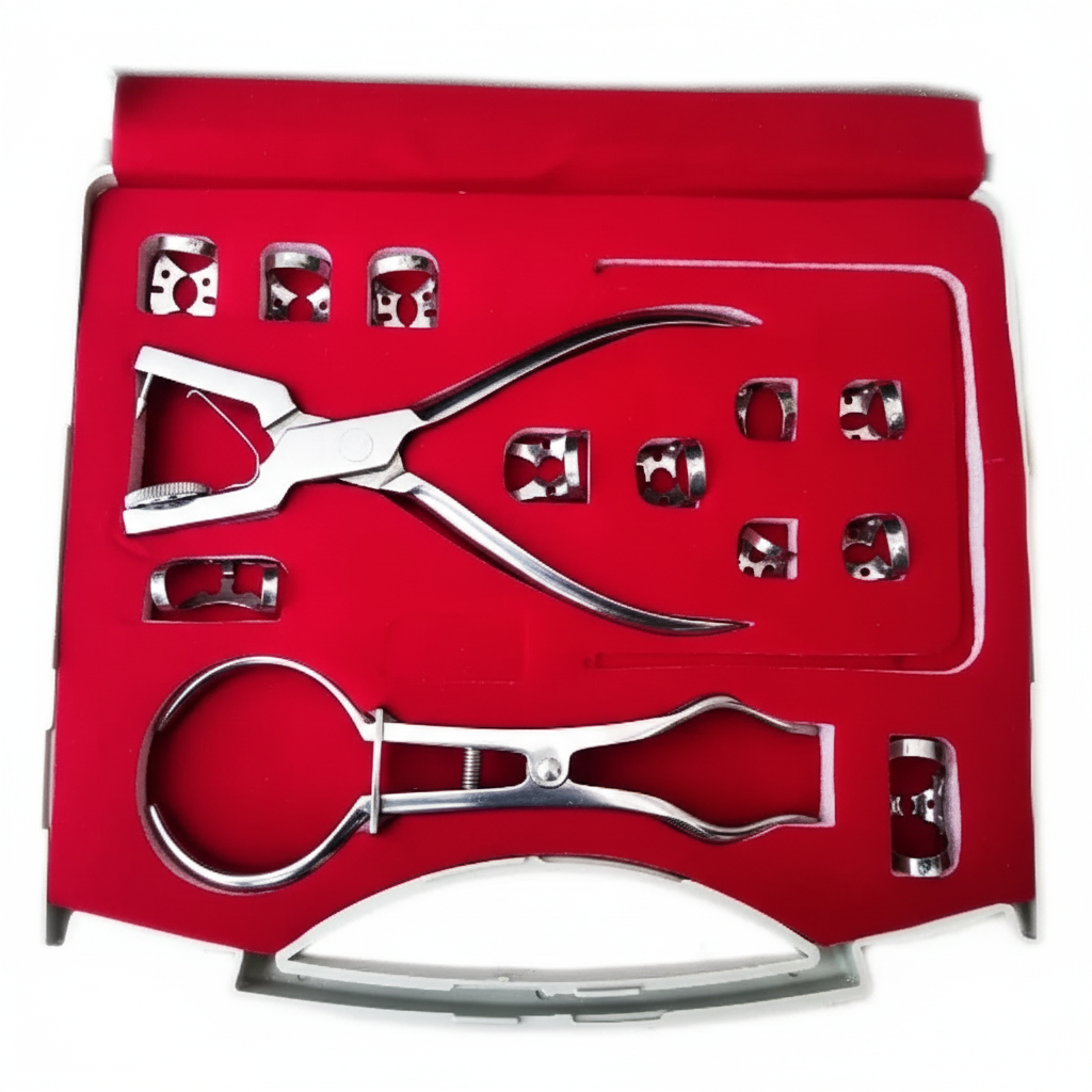 Dental Rubber Dam Kit Stainless Steel | Clamp Forceps Punch Set | Endodontic Isolation Kit