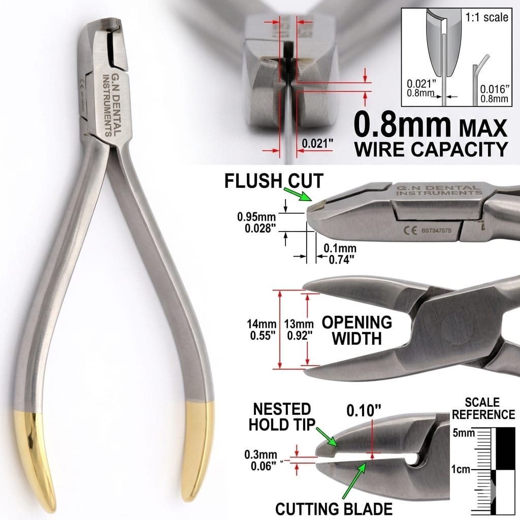 Orthodontic Distal End Cutter with Flush Cut & Nested Hold Tip
