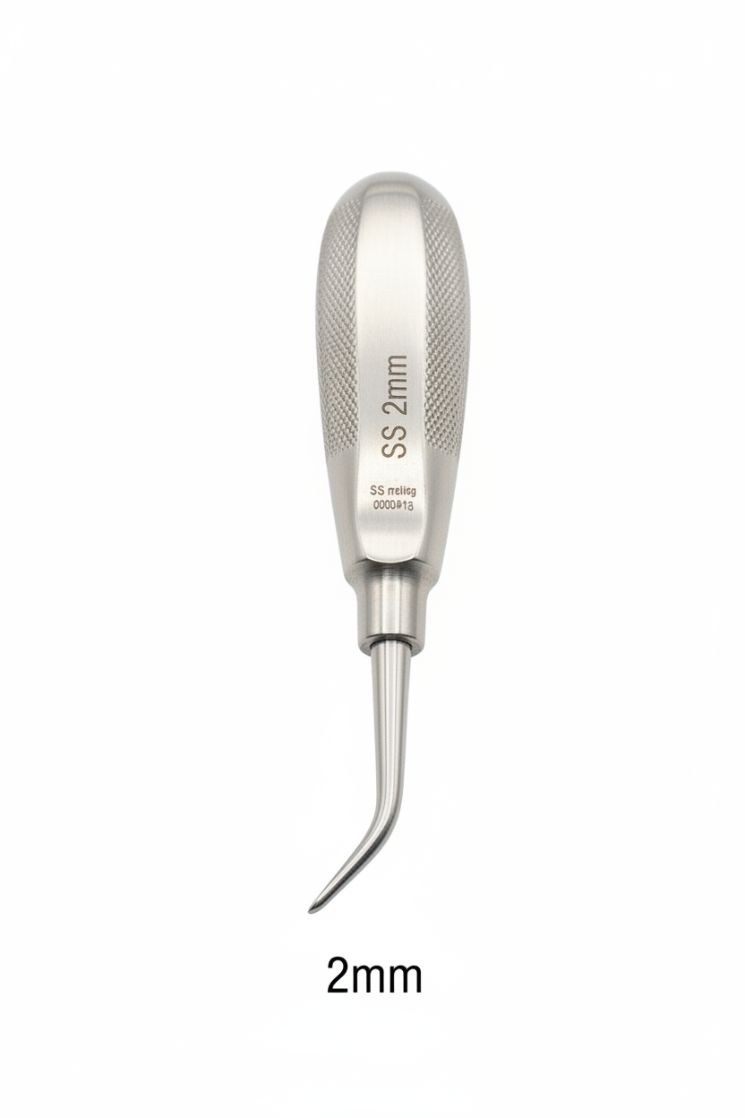 Dental Elevator Set of 4 – Inside Bent Tip 1.5mm, 2mm, 3mm, 4mm | Standard Handle