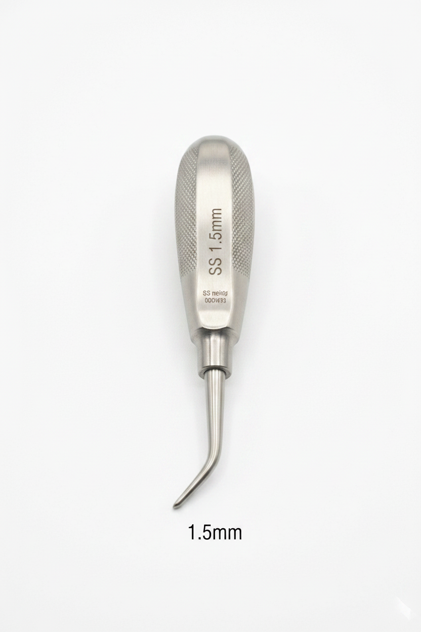 Dental Elevator Set of 4 – Inside Bent Tip 1.5mm, 2mm, 3mm, 4mm | Standard Handle
