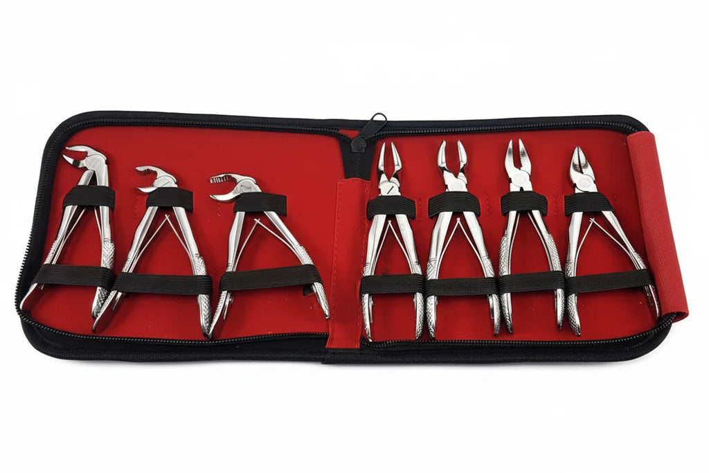 Pediatric Dental Extraction Forceps Set – 7 Pieces | Baby & Primary Teeth Extraction Kit