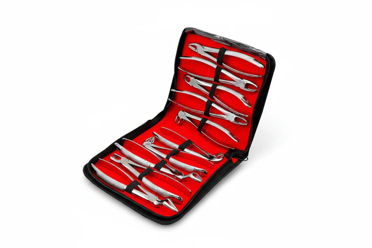 Dental Extracting Forceps Set – 10 Pieces | Professional Tooth Extraction Kit