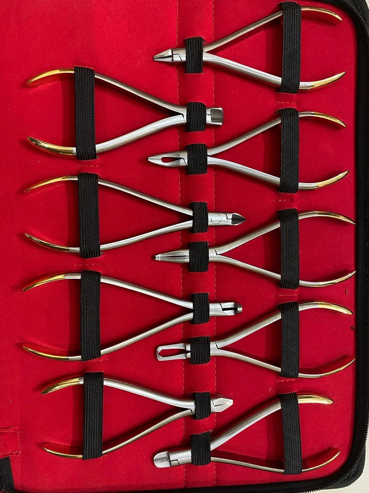 Orthodontic Instruments Kit – 18 Pieces | Pliers, Scalers, Needle Holder & More in Zippered Case