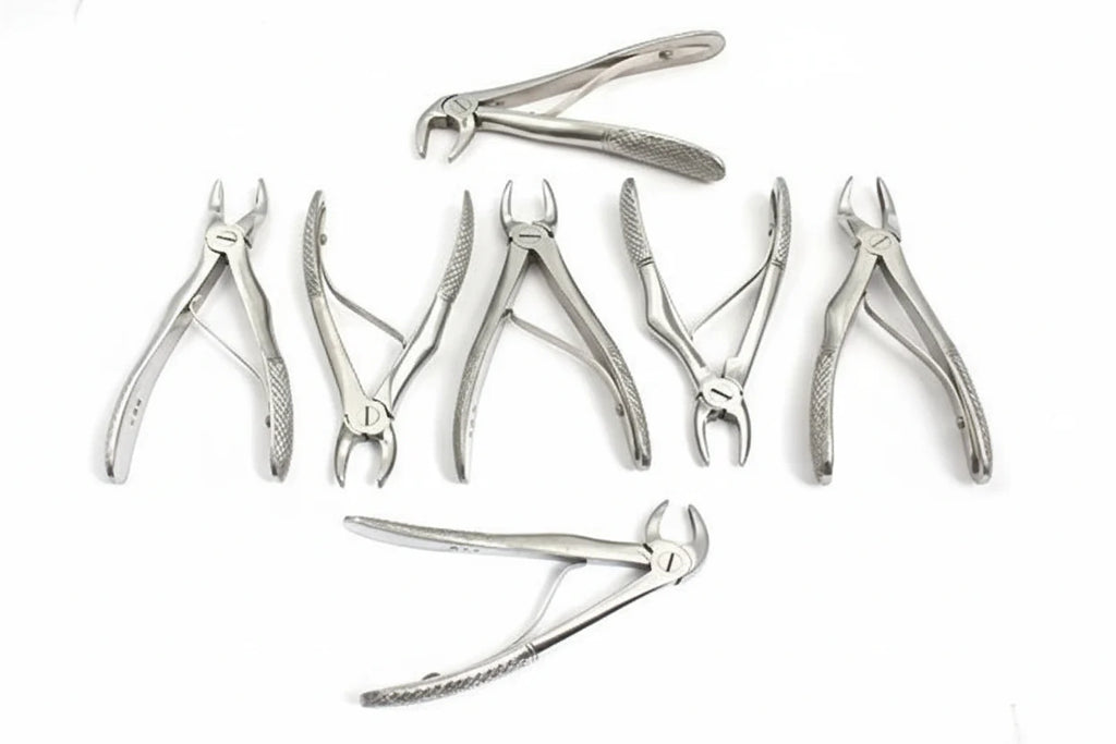 Pediatric Dental Extraction Forceps Set – 7 Pieces | Baby & Primary Teeth Extraction Kit