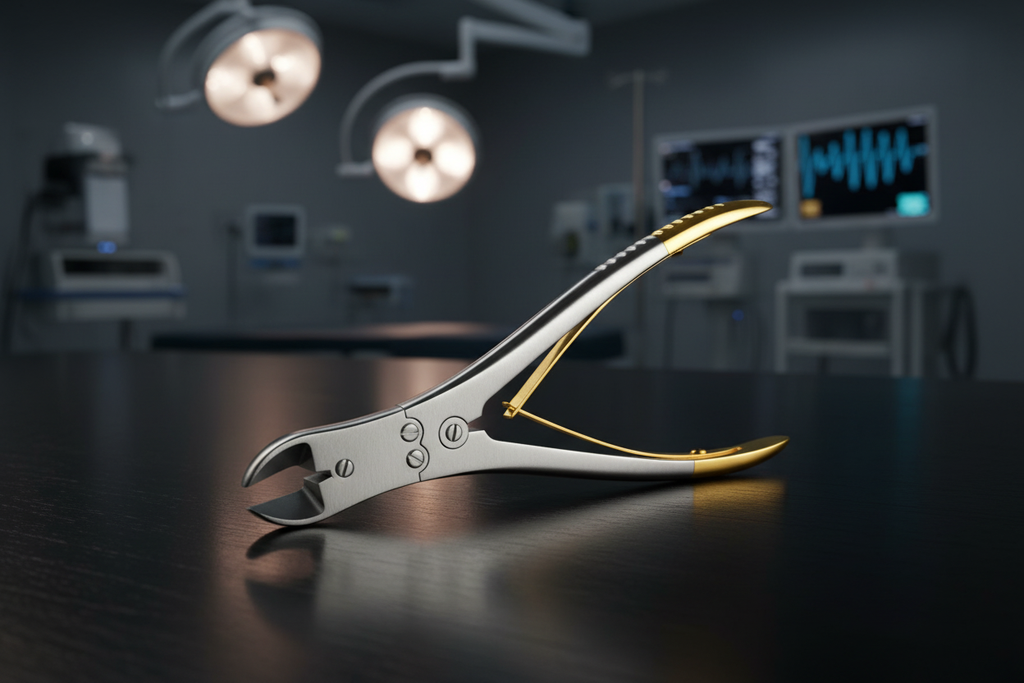 TC Pin & Wire Cutter 7" Double Action Curved Angled OR Orthopaedic Pliers
